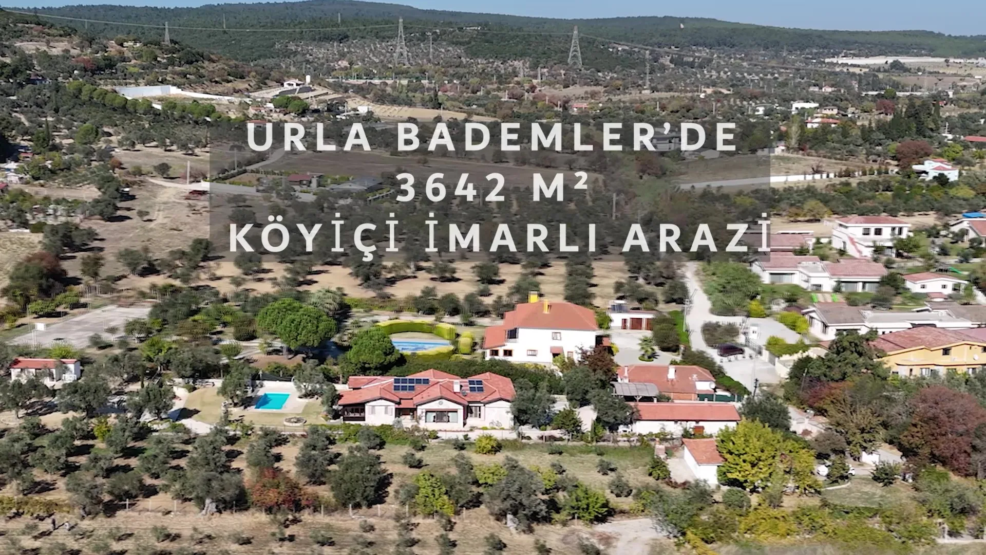 Urla Bademler Köyünde Satılık 3642 M² Köyiçi İmarlı Arsa Ve Köy Evi