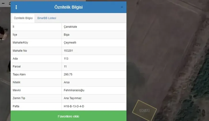 Ali Haydar Torun dan Çanakkale Biga Çeşmealtı nda Satılık Arsa