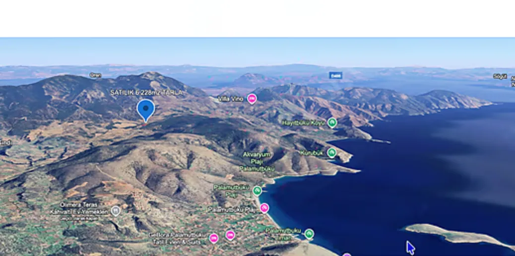 Muğla Datça Sındı Da Satılık 6.228 M2 Asfalt Cepheli Tarl